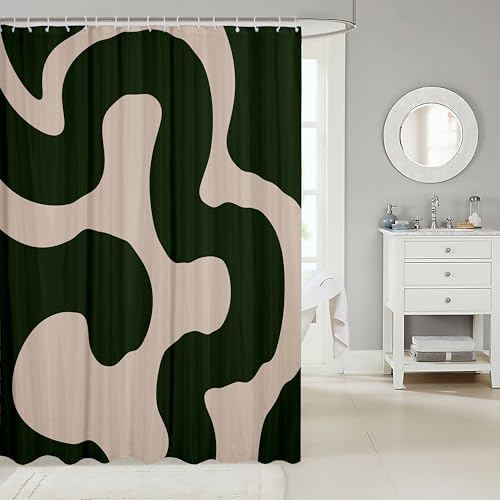 jejeloiu Modern Geometry Shower Curtain Set 72x78