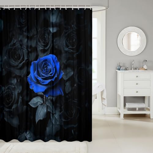 Beautiful Rose Floral Shower Curtain Set