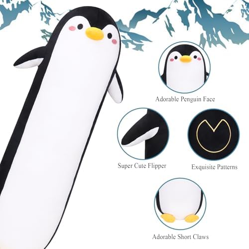 Sprinqdawin Long Penguin Plush Pillow
