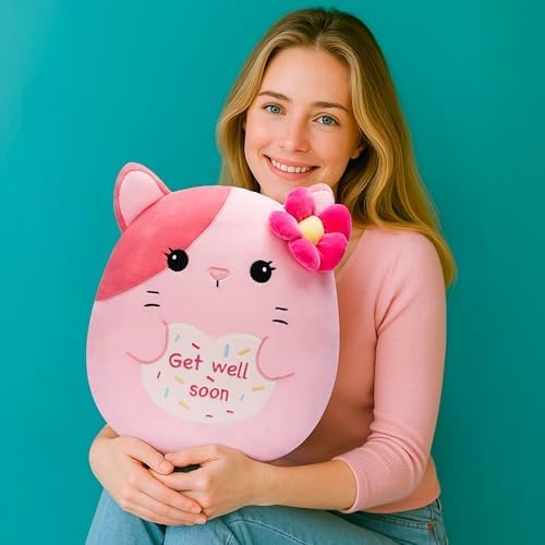 Large Plush Cat Get Well Soon Pillow for Kids and Adults 125