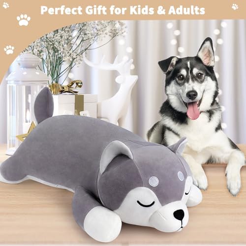 Husky Plush Pillow 30 Soft Cozy