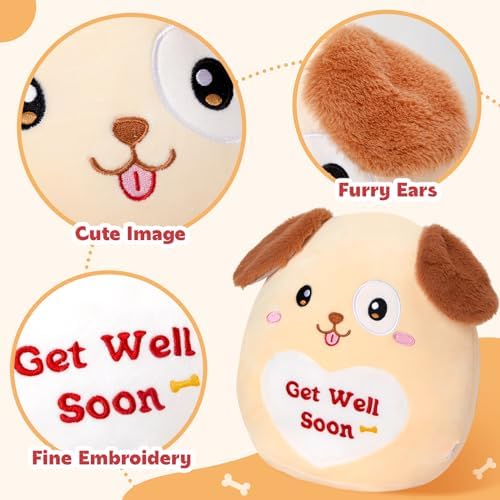 WEWILL 12 Get Well Soon Puppy Plush Pillow - Adorable Starter