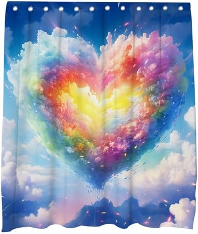 Landscape Valentines Day Bath Curtain