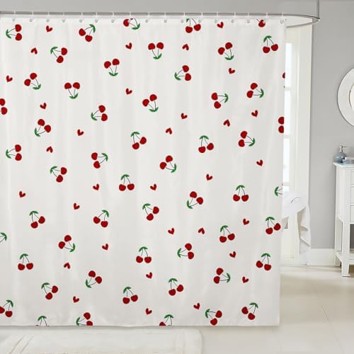 Feelyou Kids Red Cherry Bath Curtain