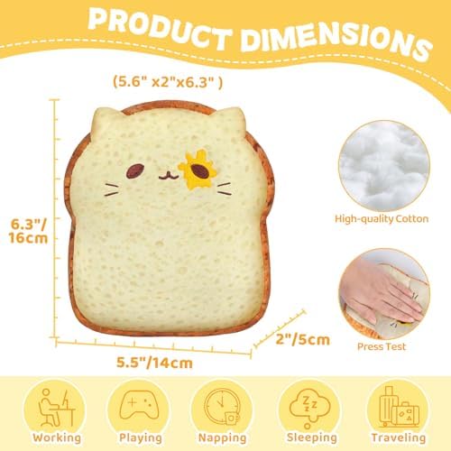 Caaaat Toast Bread Pillow