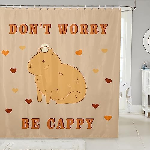 Capybara Shower Curtain for Kids