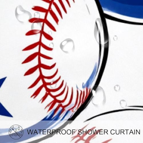 AKG551 Star Pattern Waterproof Bathroom Curtains