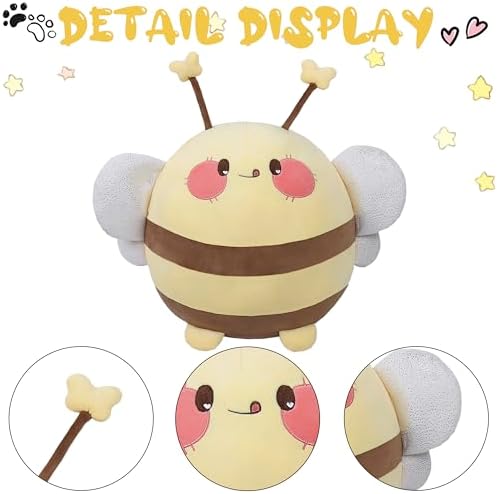 Adorable 16-inch Bee Plush Pillow Soft and Warm for Kids