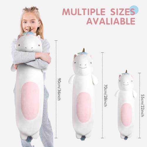 Perfect for Kids Rainbow Unicorn Plush Body Pillow
