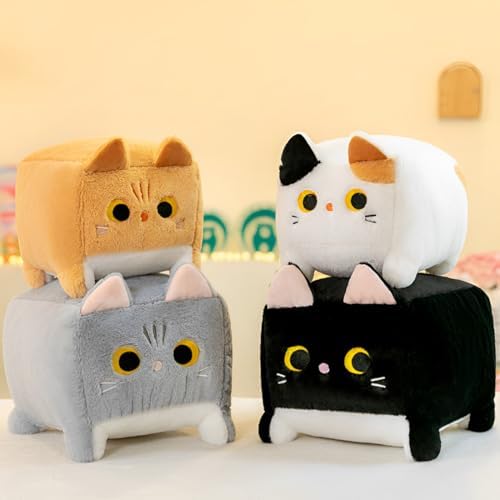 JPORSHU 12 Cute Block Cat Plush Toy for Kids