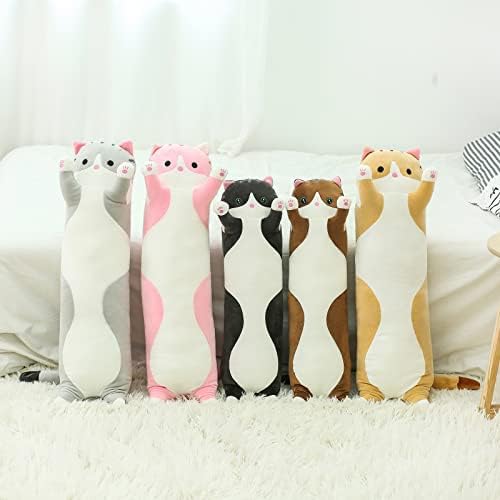 Cute Long-Legged Cat Body Pillow for Kids and Adults