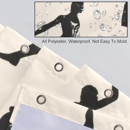 Dancing Ballet Girls Prints Shower Curtain Set