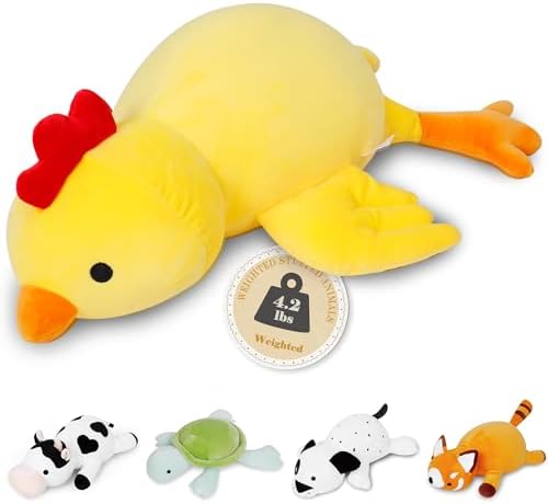 Weighted Plush Chicken Stuffed Animal