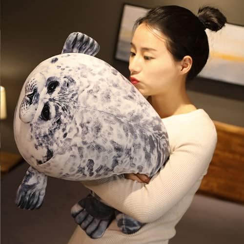 JPORSHU 16-inch seal plush pillow soft cute for kids and adults