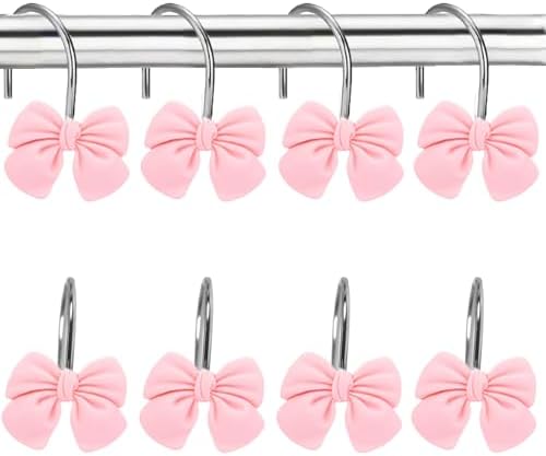 12-Piece Pink Resin Bow Hangers Set for Girls and Princesses