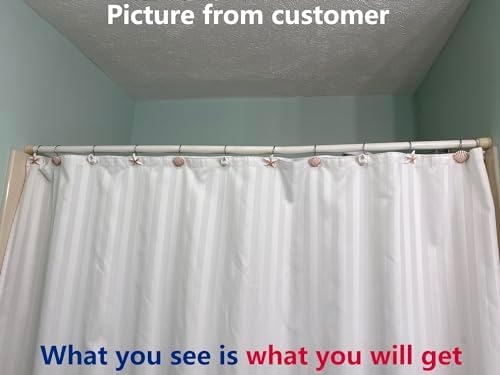 YUKUNTANG Seashell Shower Curtain Hooks