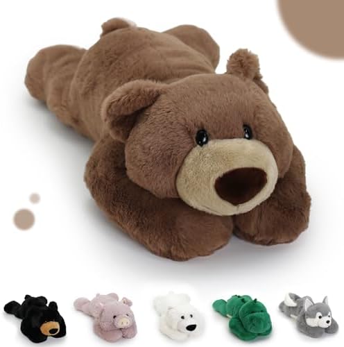 OSOCU 2 lb Weighted Stuffed Brown Bear - 16 Plush Animal Pillow Toy