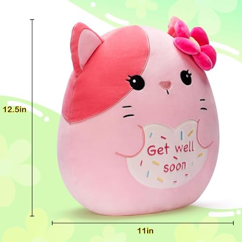 Large Plush Cat Get Well Soon Pillow for Kids and Adults 125