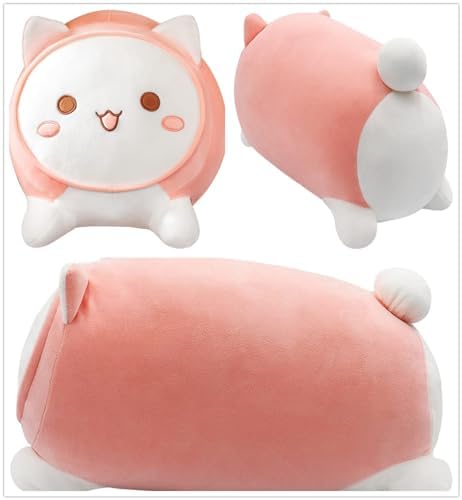 Kawaii Cat Plush Pillow for Kids