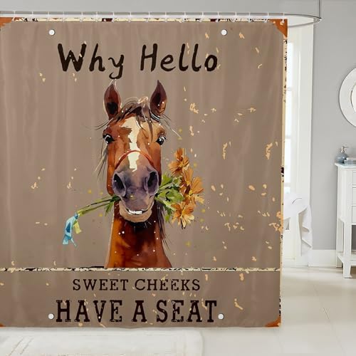 Feelyou Cute Horse Shower Curtain for Kids