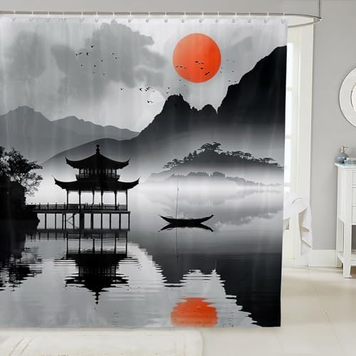 Feelyou Japan-Themed Bath Curtain