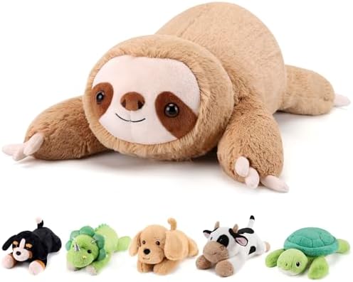 Sloth Weighted Plush Animal Gnomantic