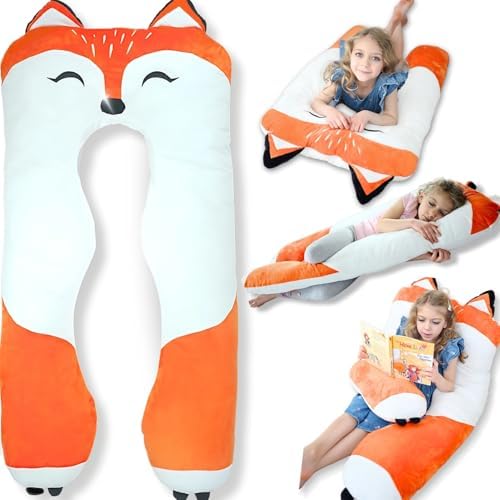 LUNAMIRA Fox Kids Body Pillow - Ultimate Comfort for Kids