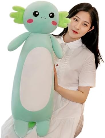 Somao Long Axolotl Plush Pillow Green