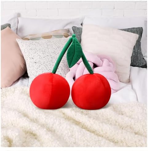Beeveer Kawaii Cherry Plush Pillow