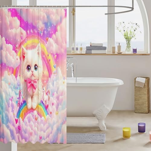 Manfei Lovely Cat shower curtains