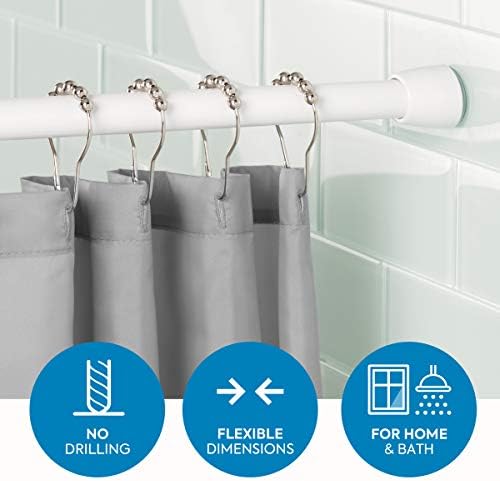 InterDesign iDesign Cameo Metal Expandable Constant Tension Shower Curtain Rod