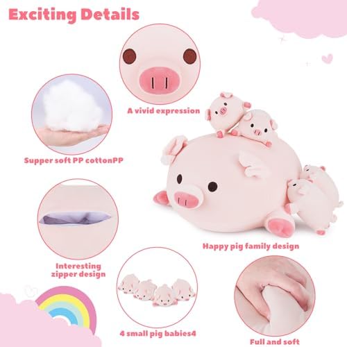 Achwishap 5PCS Plush Family Set - Joyful and Cozy for All Ages
