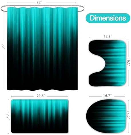 Modern Gradient Shower Curtain Set for Bathroom Uses