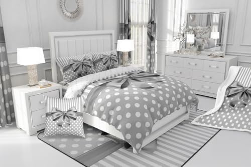 Feelyou Grey Bowknot Bath Curtain 72x72