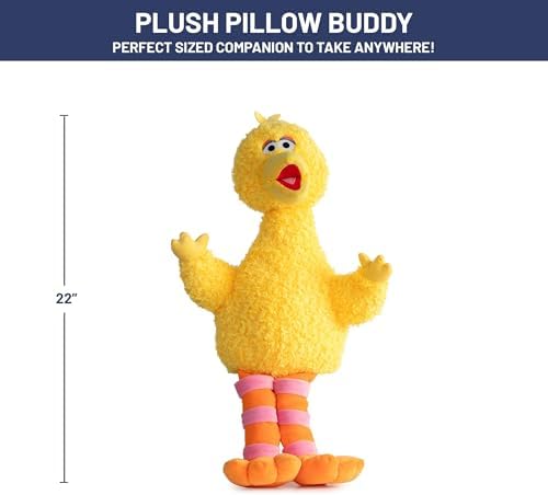 Jay Franco Sesame Street Big Bird Plush Pillow Buddy - Soft Cuddly