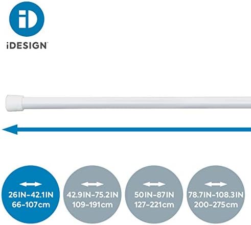 InterDesign iDesign Cameo Metal Expandable Constant Tension Shower Curtain Rod