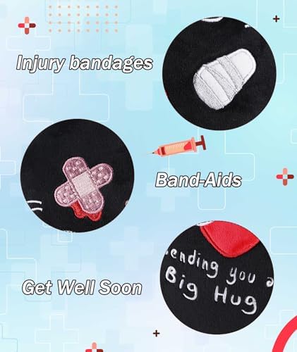Get Well Soon Black Cat Plush Toy - 9 Inch with Band-Aid