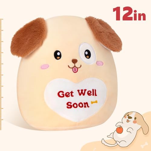 WEWILL 12 Get Well Soon Puppy Plush Pillow - Adorable Starter