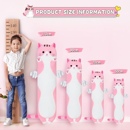 Cute Pink Kitten Plush Pillow - Soft and Adorable
