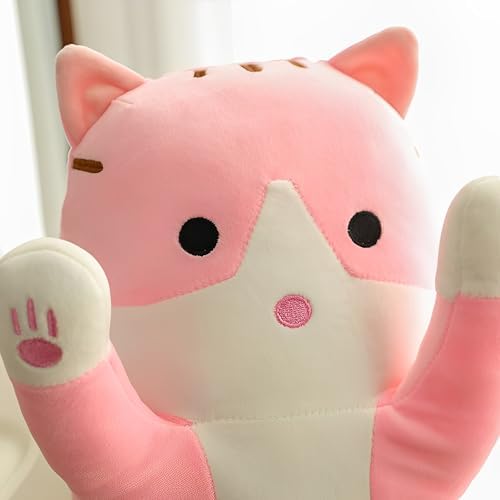 WUYU Plush Cat Pillow for Kids and Girlfriend 150cm Pink