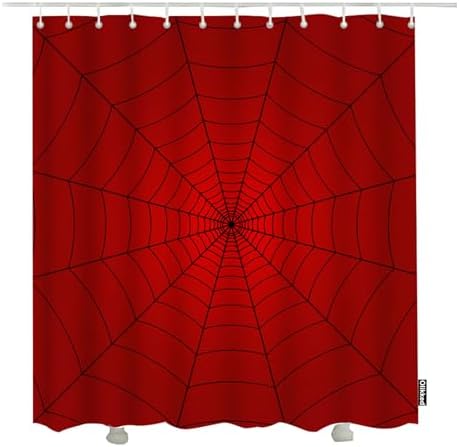 Perfect Red Spider Web shower curtain Durable Stylish