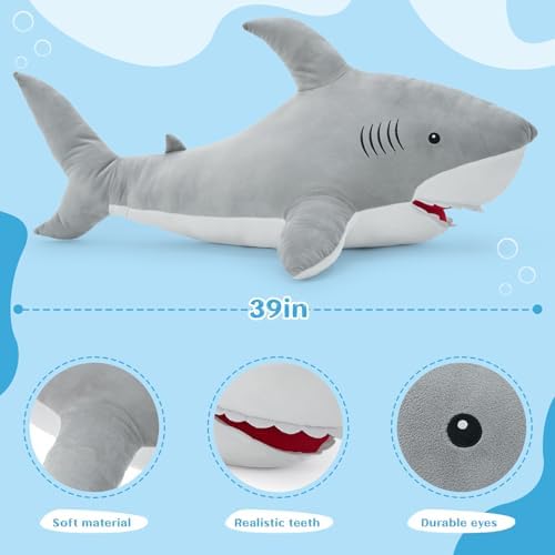 MorisMos 39 Giant Shark Stuffed Animal Adventure Ready