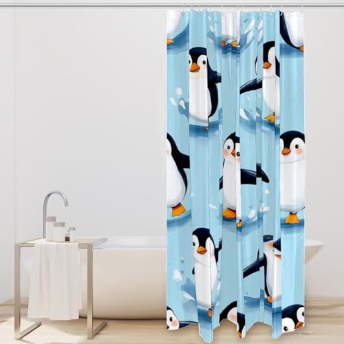Fun Blue Penguin Bath Kurin Waterproof Durable