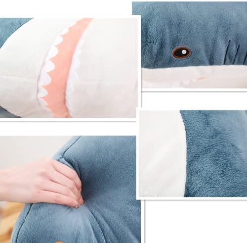 24 Shark Plush Pillow for Kids Adults - Soft Stretchy and Super Durable