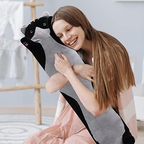 WUYU Plush Cat Pillow Cute Cartoon Soft Stuffed Kitten Throw Toy