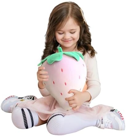Sturdy and Comfy Strawberry Plush Pillow for Kids