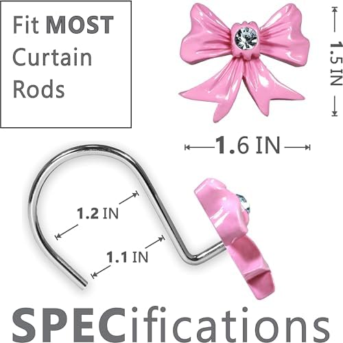 Cute Bow Knot shower curtain hooks - Popkozzi