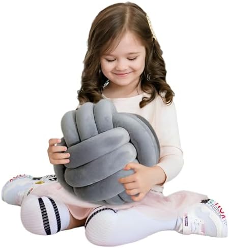 Stylish Knot Ball Pillow Multi-Functional Handmade Plush for Home Kids