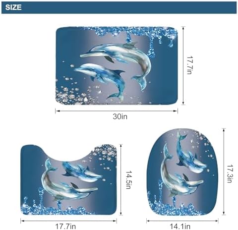 Riyidecor Dolphin Beach Decor Set for Your Bathroom