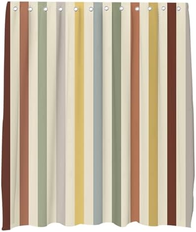 OTRANTO Stripes Shower Curtain Set 72x72
